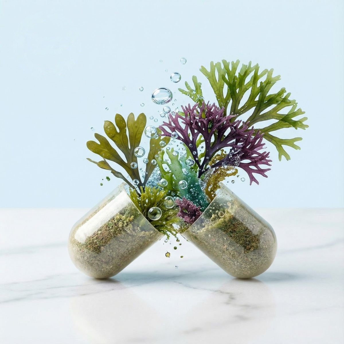 Seaweed nutraceutical capsules and supplements